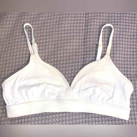 Kona Sol White Texture Bikini Top White Women’s XL - Picture 1 of 6